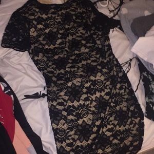 Long Black and Tan Dress